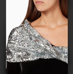 🆕 Silver Sequins Wrap/Scarf/Shawl for Evening Party